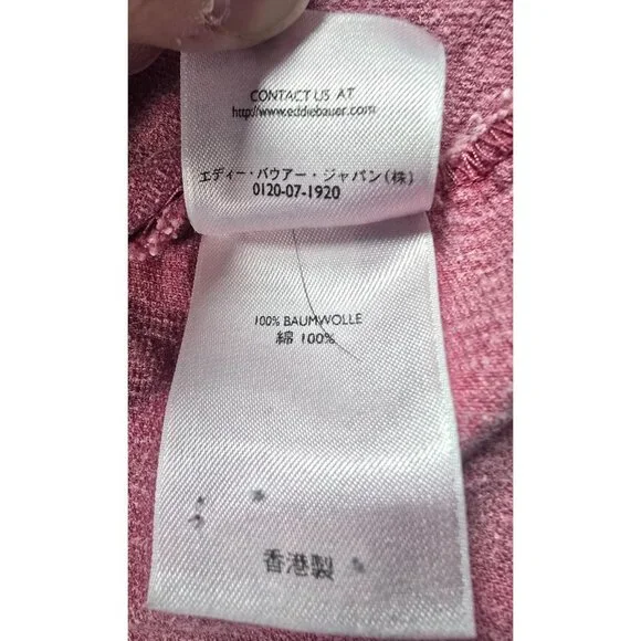 VTG Eddie Bauer Pink Corduroy Pearl Snap Button Down Shirt Women’s Large - Picture 16 of 16